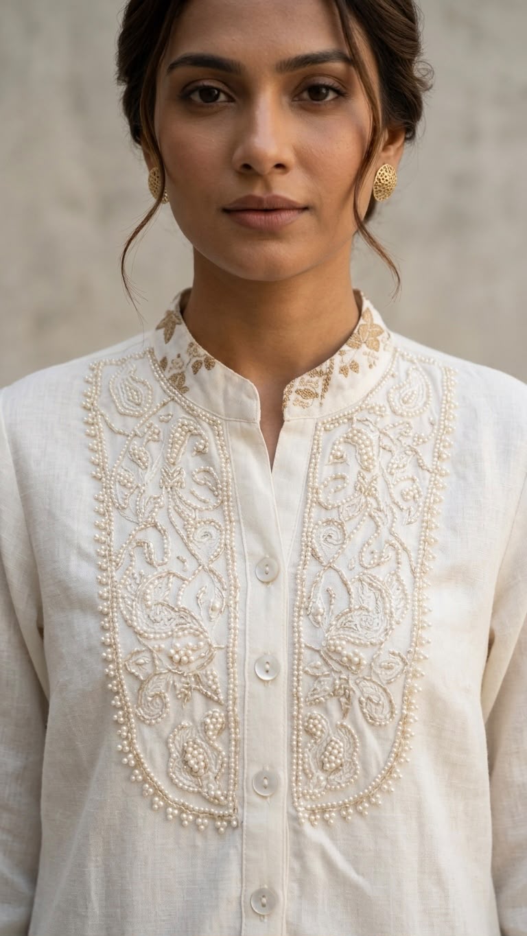 Embroidered Tunic & Palazzo Co-Ord Set